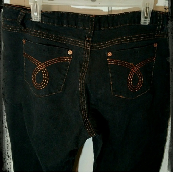 o) Sizzle Denim 16 Black copper straight jean. - Picture 5 of 9